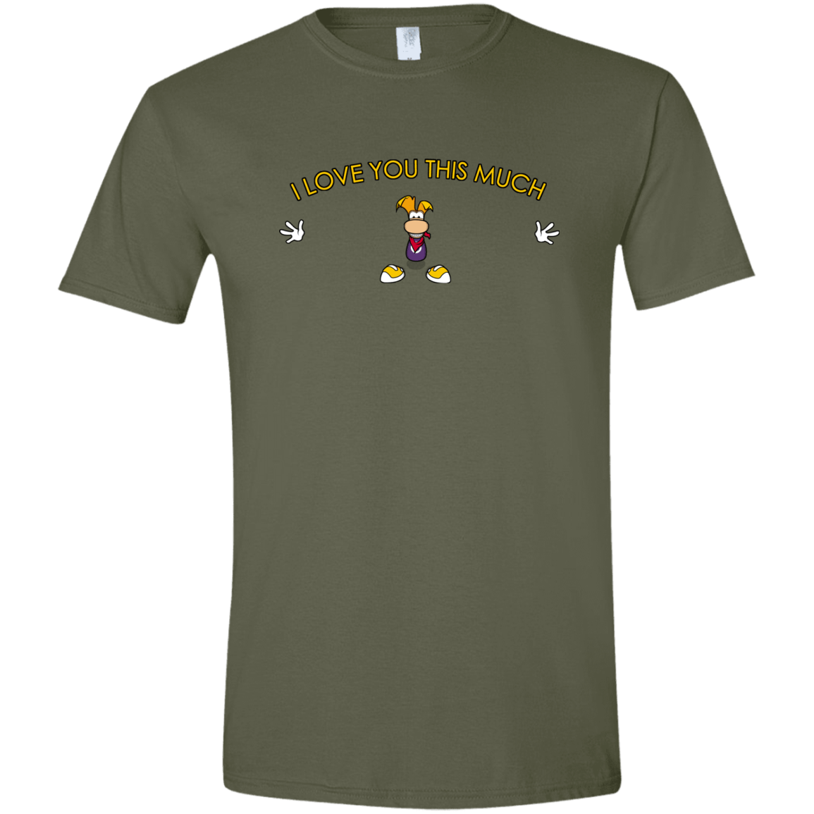 T-Shirts Military Green / S I Love You This Much Men's Semi-Fitted Softstyle