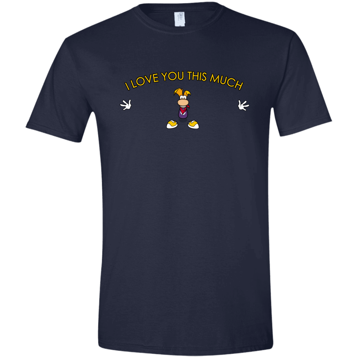 T-Shirts Navy / X-Small I Love You This Much Men's Semi-Fitted Softstyle