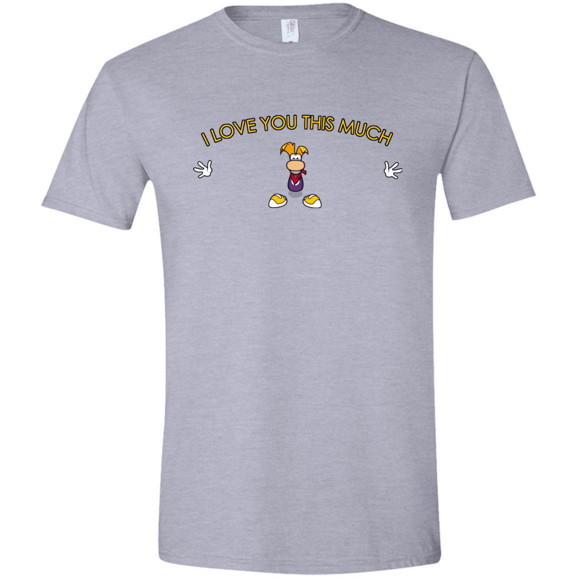 T-Shirts Sport Grey / X-Small I Love You This Much Men's Semi-Fitted Softstyle