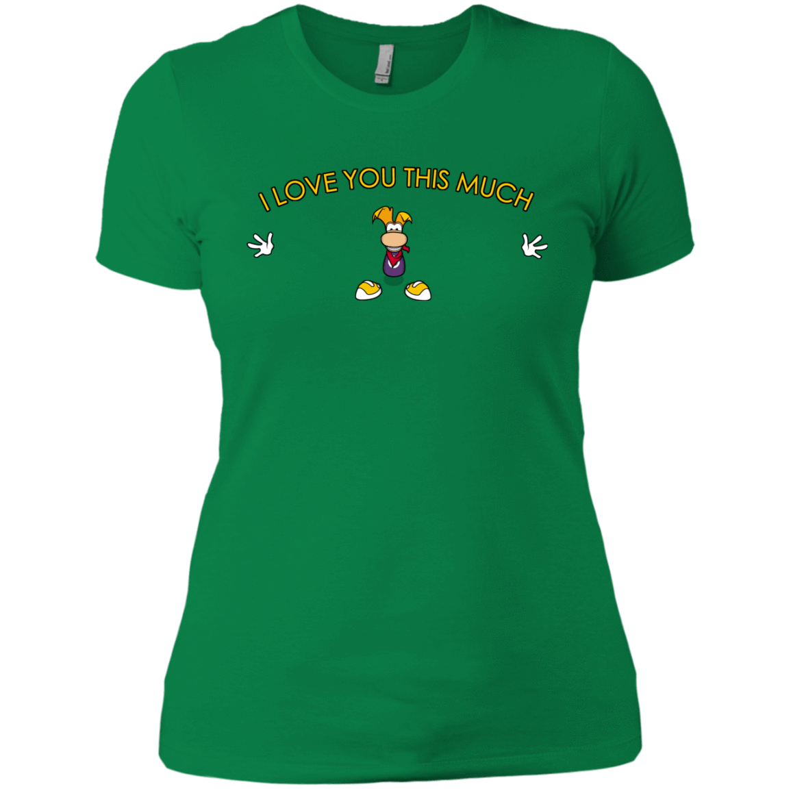 T-Shirts Kelly Green / X-Small I Love You This Much Women's Premium T-Shirt