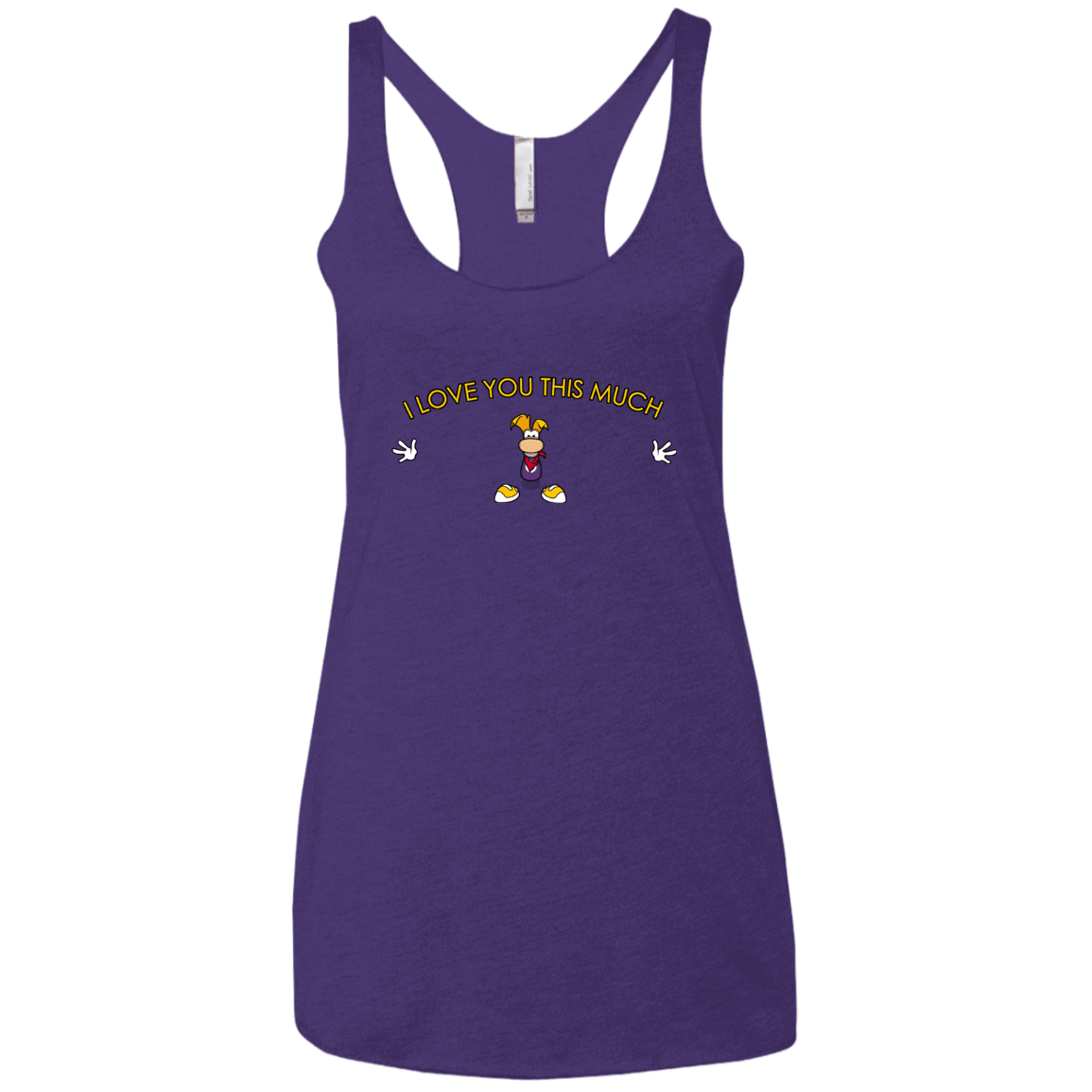 T-Shirts Purple Rush / X-Small I Love You This Much Women's Triblend Racerback Tank