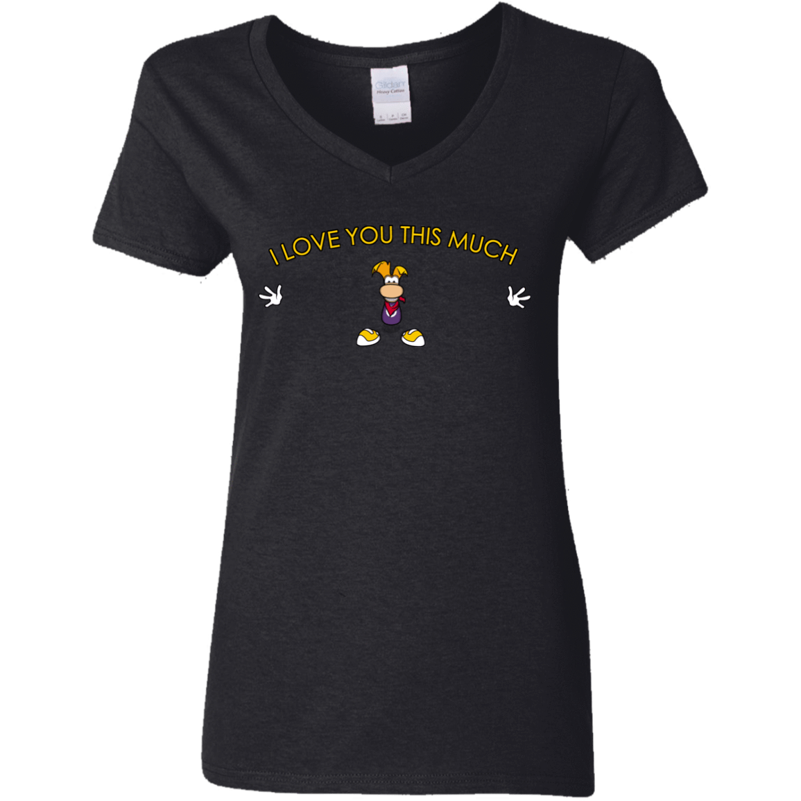 T-Shirts Black / S I Love You This Much Women's V-Neck T-Shirt