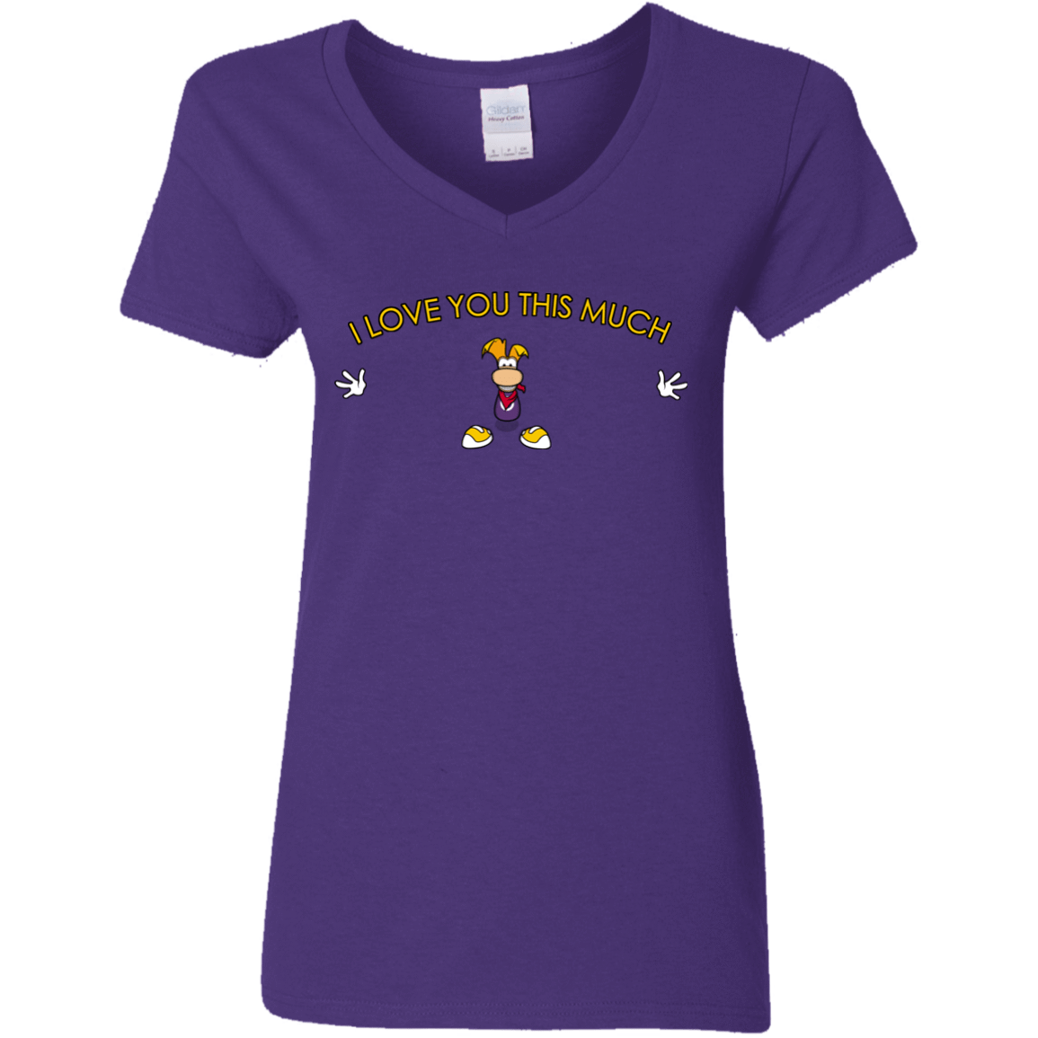 T-Shirts Purple / S I Love You This Much Women's V-Neck T-Shirt