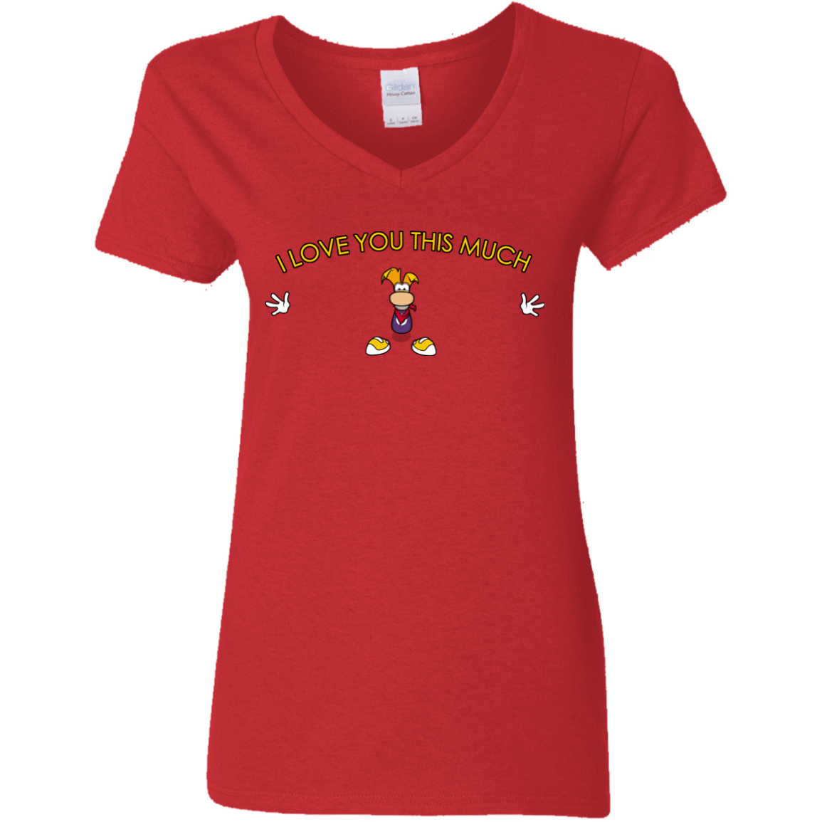 T-Shirts Red / S I Love You This Much Women's V-Neck T-Shirt