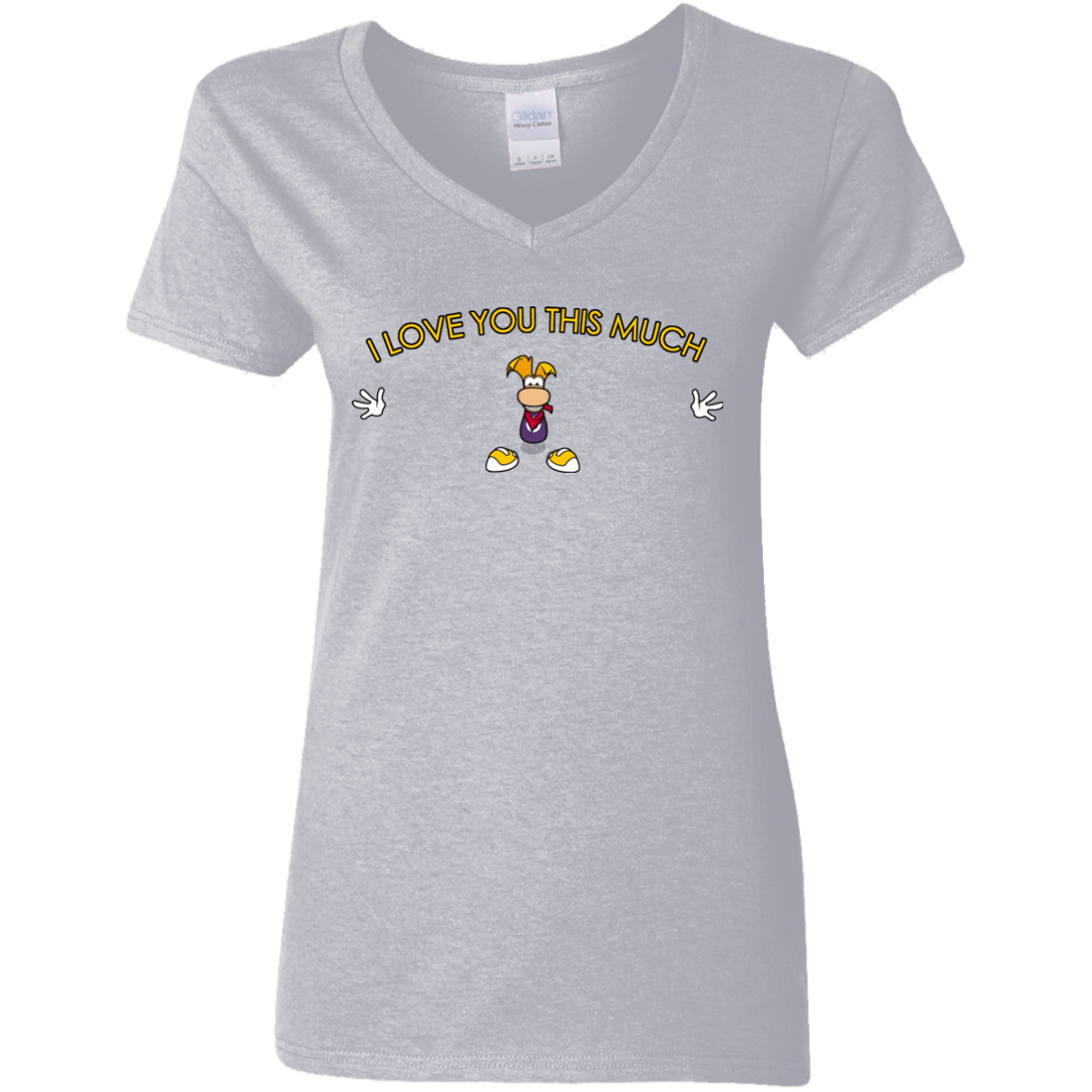 T-Shirts Sport Grey / S I Love You This Much Women's V-Neck T-Shirt
