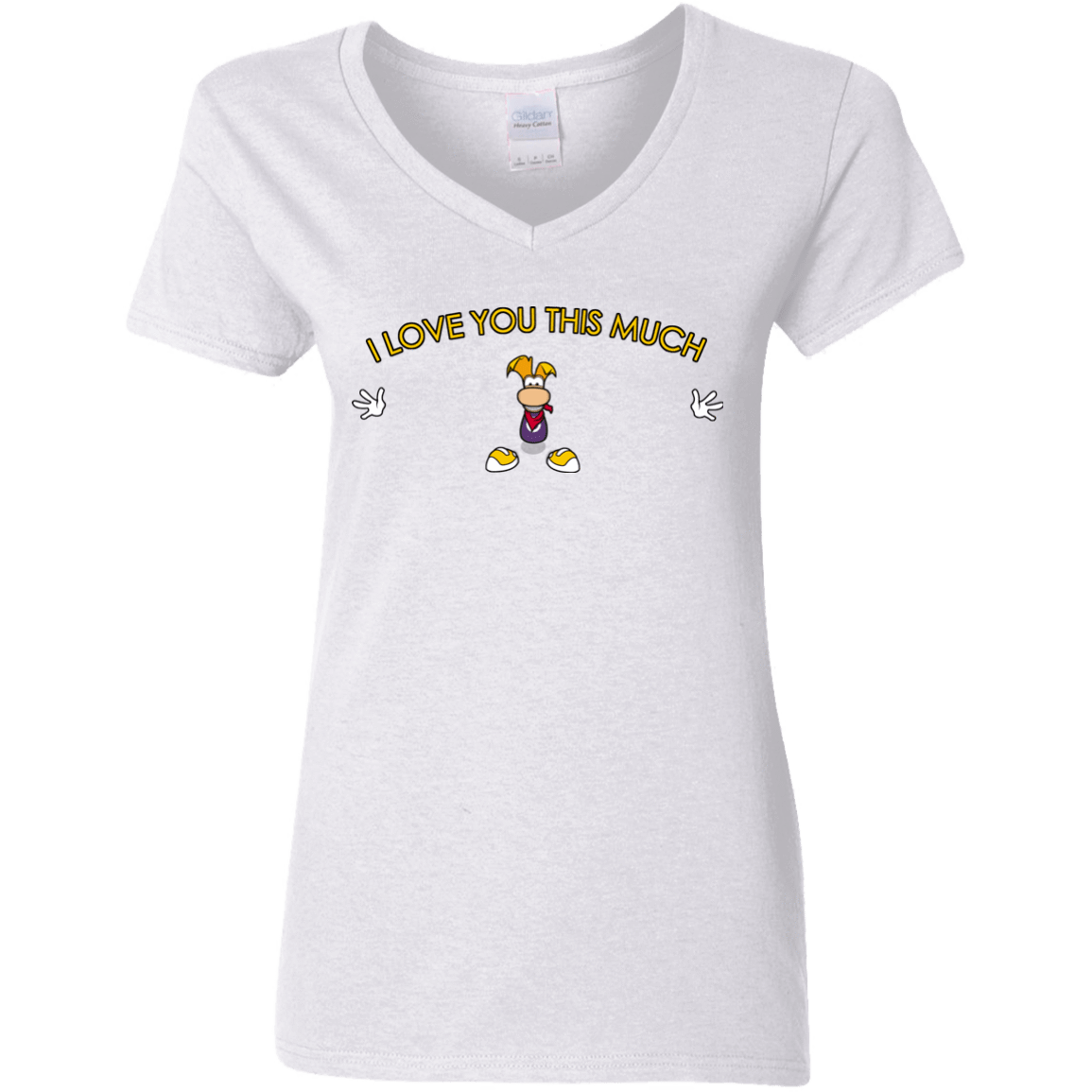 T-Shirts White / S I Love You This Much Women's V-Neck T-Shirt