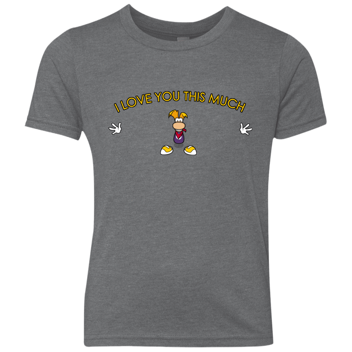 T-Shirts Premium Heather / YXS I Love You This Much Youth Triblend T-Shirt