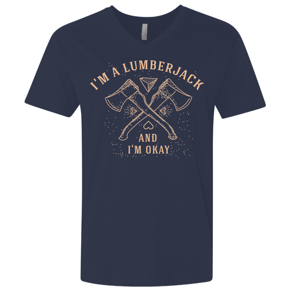 T-Shirts Midnight Navy / X-Small I'm a Lumberjack Men's Premium V-Neck