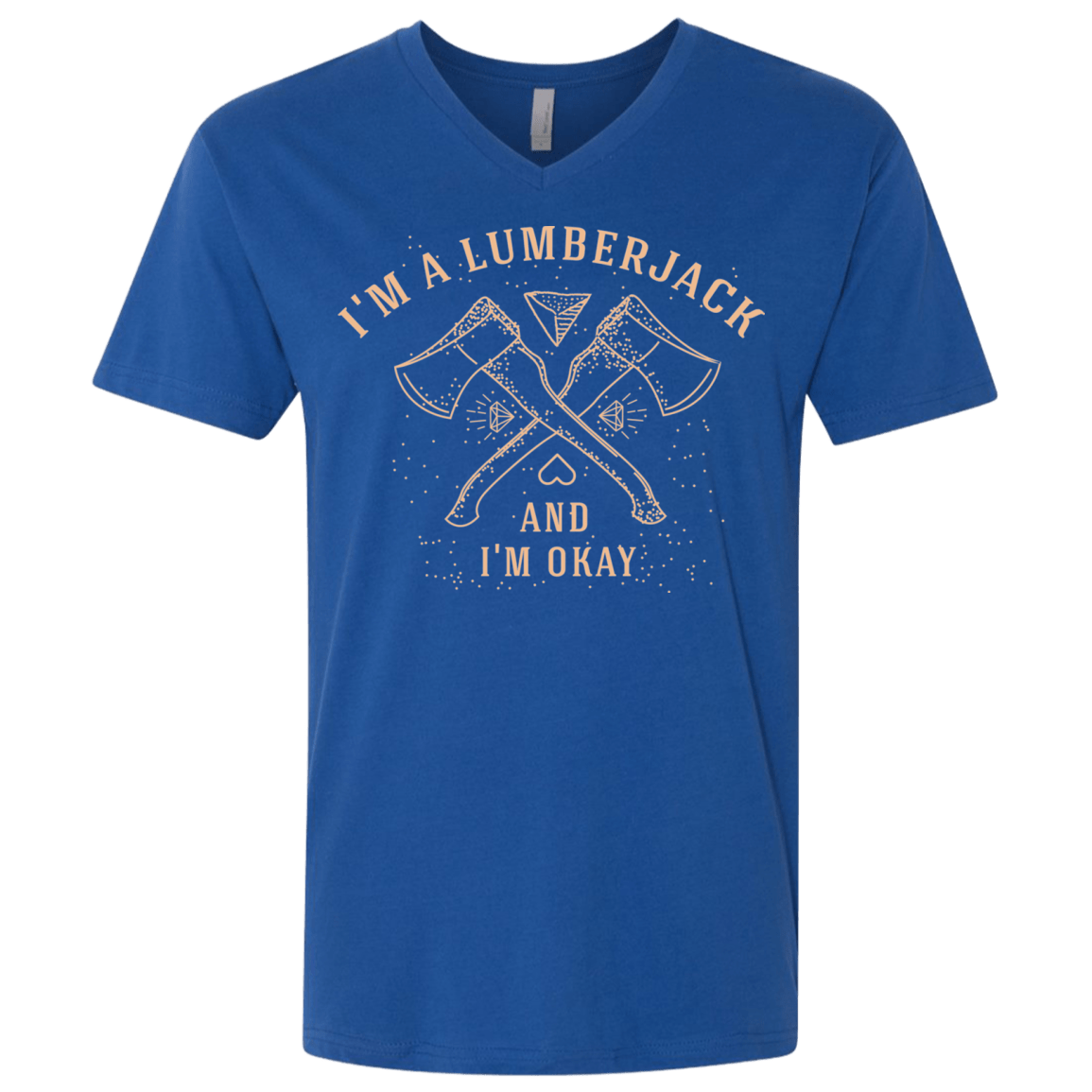 T-Shirts Royal / X-Small I'm a Lumberjack Men's Premium V-Neck