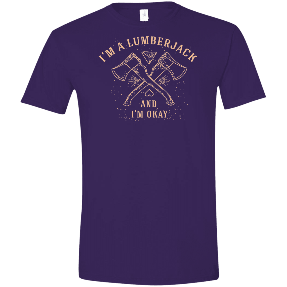 T-Shirts Purple / S I'm a Lumberjack Men's Semi-Fitted Softstyle