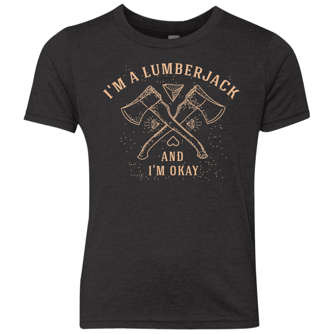 T-Shirts Vintage Black / YXS I'm a Lumberjack Youth Triblend T-Shirt