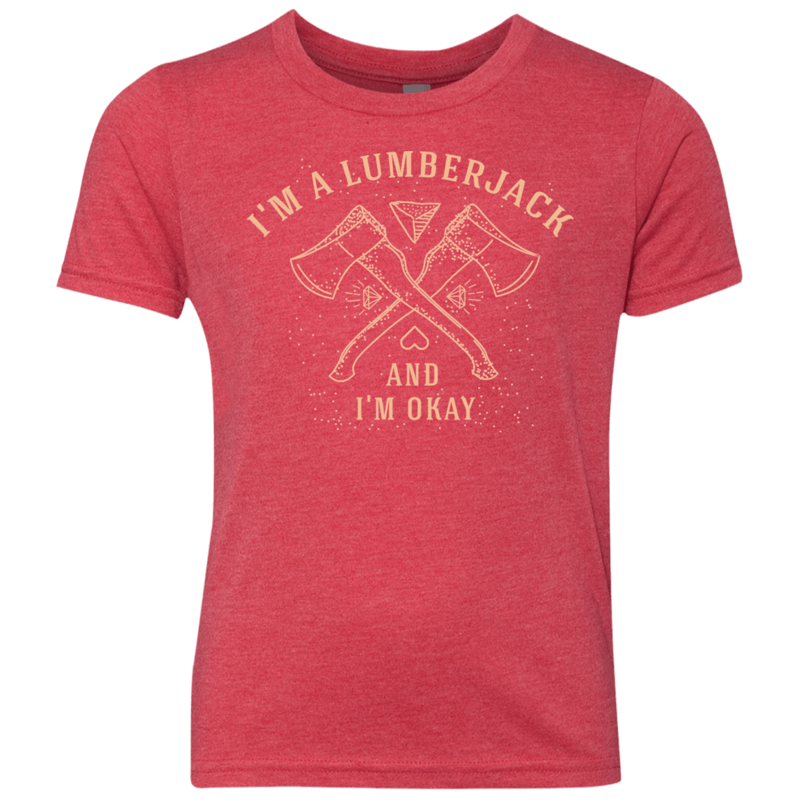 T-Shirts Vintage Red / YXS I'm a Lumberjack Youth Triblend T-Shirt