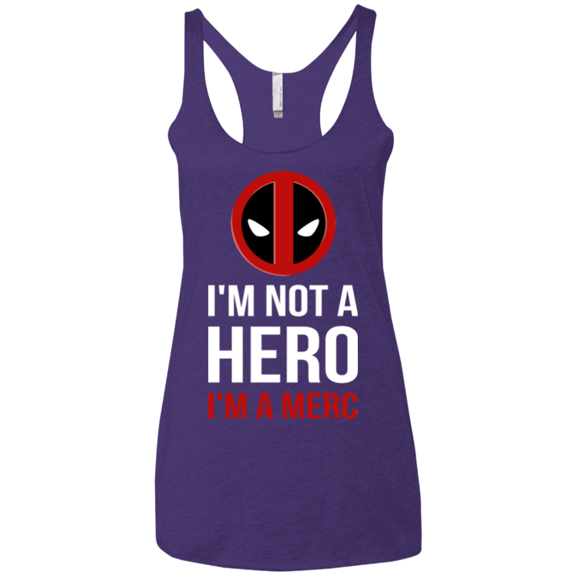 T-Shirts Purple / X-Small I'm a merc Women's Triblend Racerback Tank