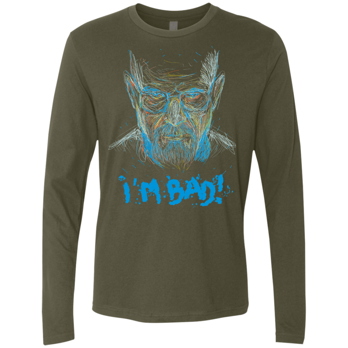 T-Shirts Military Green / S I'm Bad! Men's Premium Long Sleeve