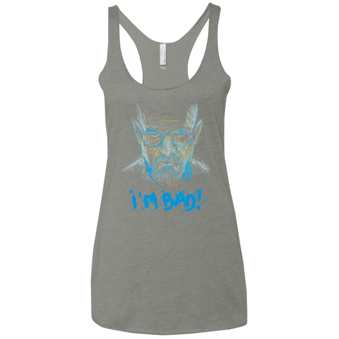 T-Shirts Venetian Grey / X-Small I'm Bad! Women's Triblend Racerback Tank
