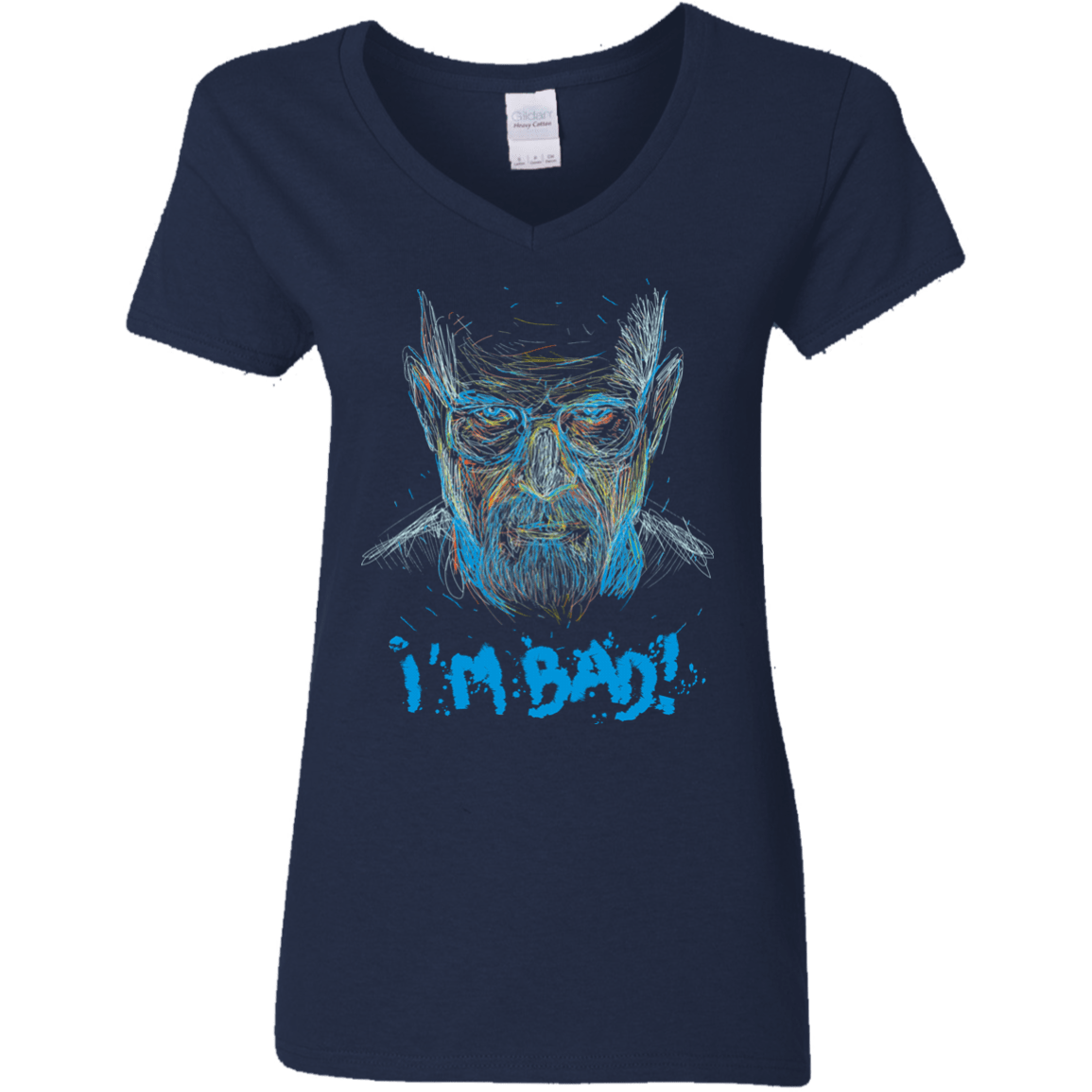 T-Shirts Navy / S I'm Bad! Women's V-Neck T-Shirt