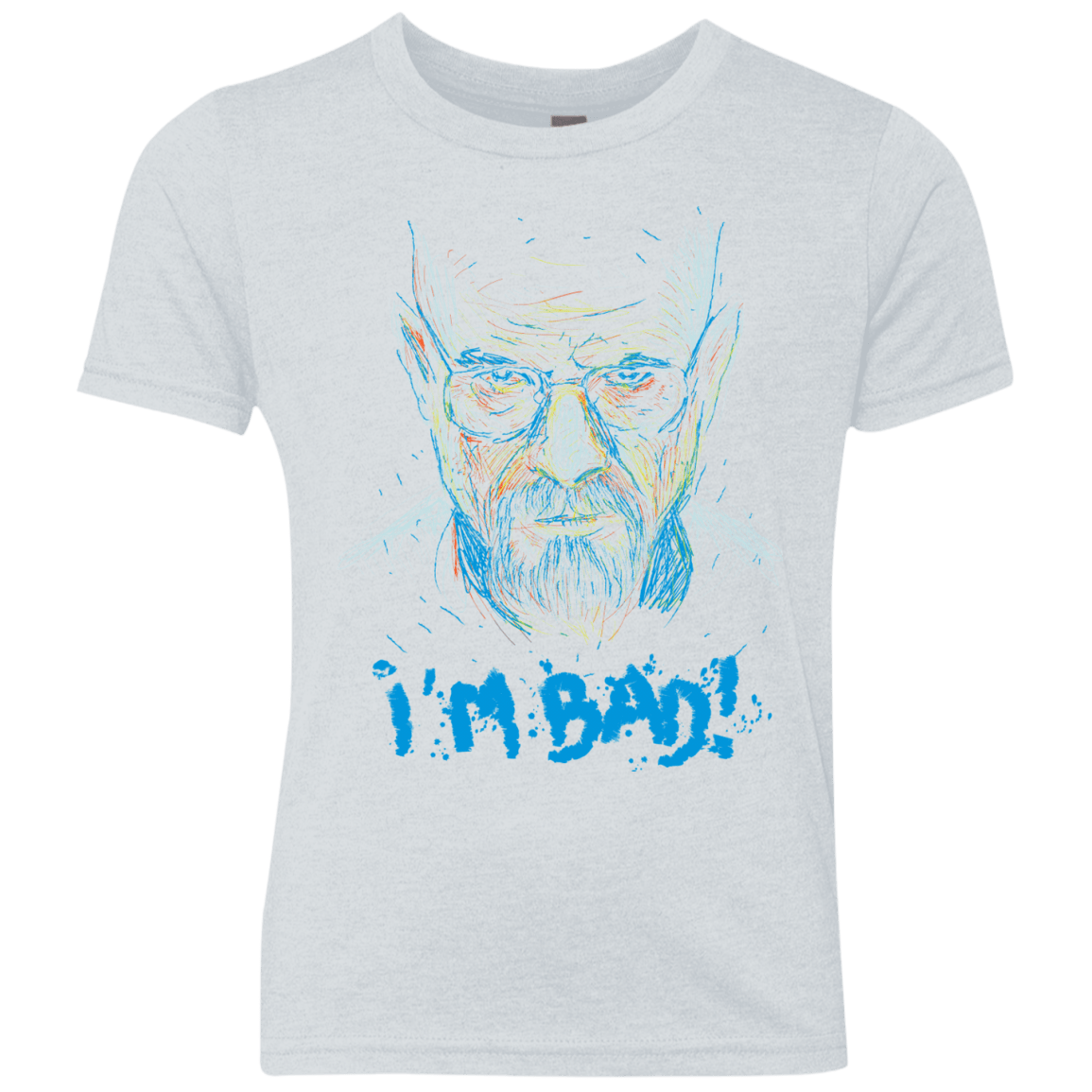 T-Shirts Heather White / YXS I'm Bad! Youth Triblend T-Shirt