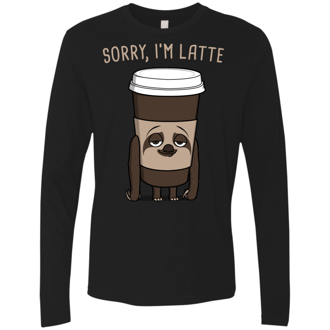 T-Shirts Black / S I'm Latte Men's Premium Long Sleeve