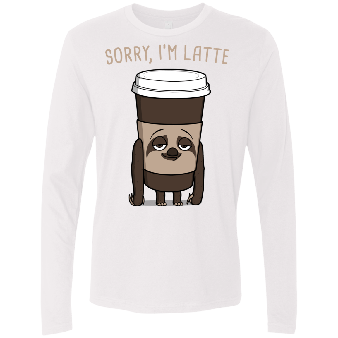 T-Shirts White / S I'm Latte Men's Premium Long Sleeve