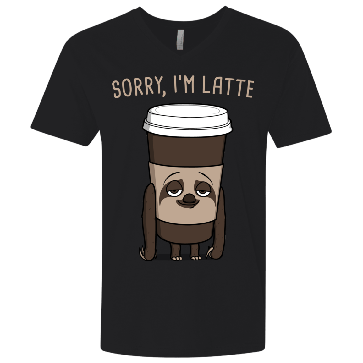 T-Shirts Black / X-Small I'm Latte Men's Premium V-Neck