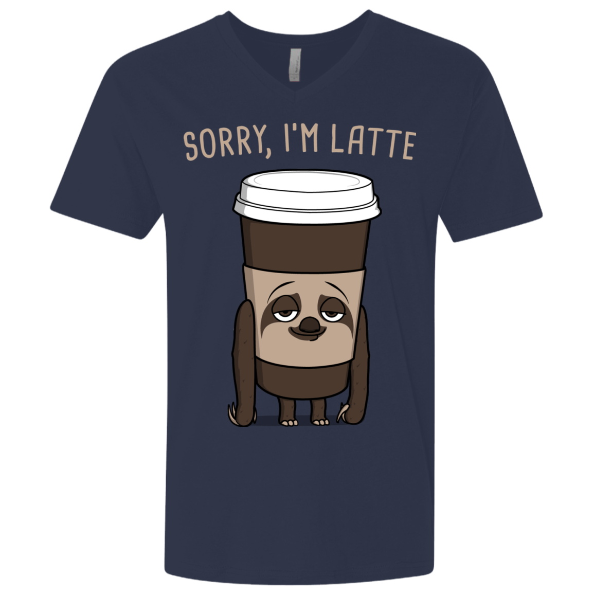 T-Shirts Midnight Navy / X-Small I'm Latte Men's Premium V-Neck