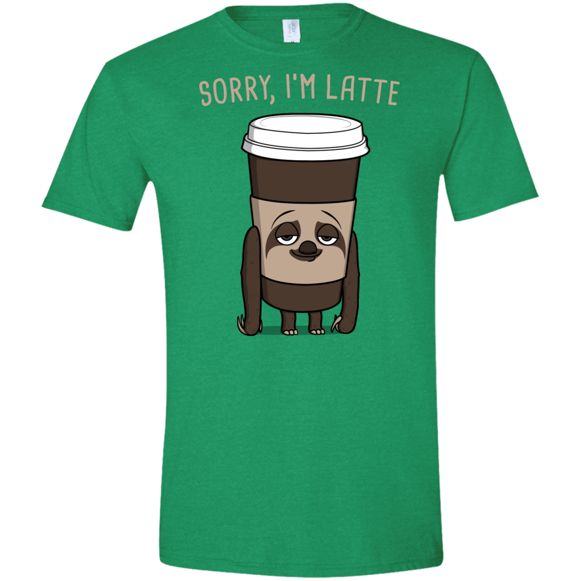 T-Shirts Heather Irish Green / S I'm Latte Men's Semi-Fitted Softstyle