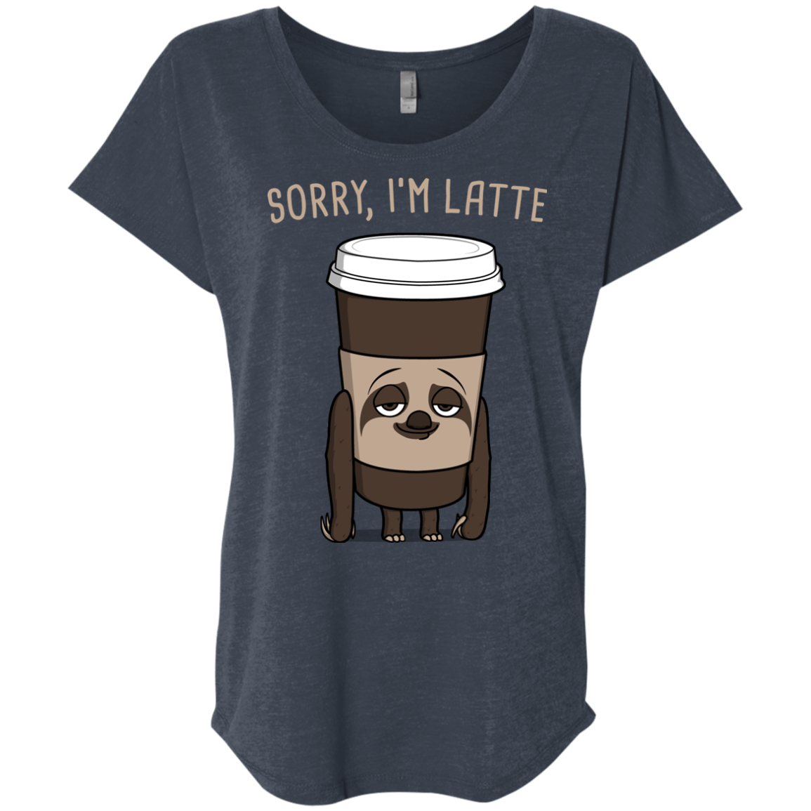 T-Shirts Vintage Navy / X-Small I'm Latte Triblend Dolman Sleeve