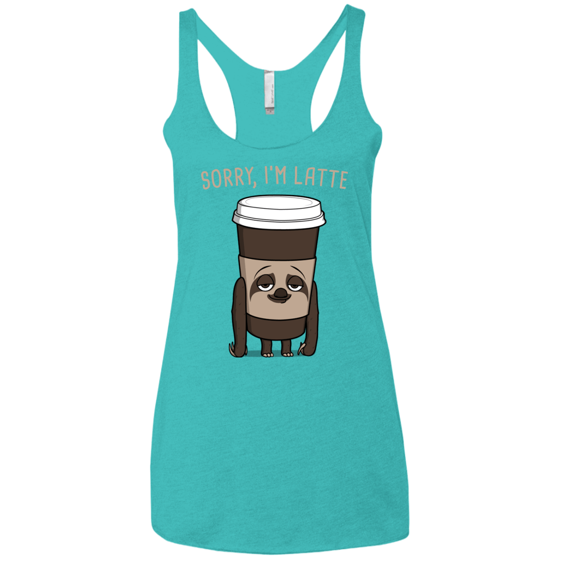 T-Shirts Tahiti Blue / X-Small I'm Latte Women's Triblend Racerback Tank