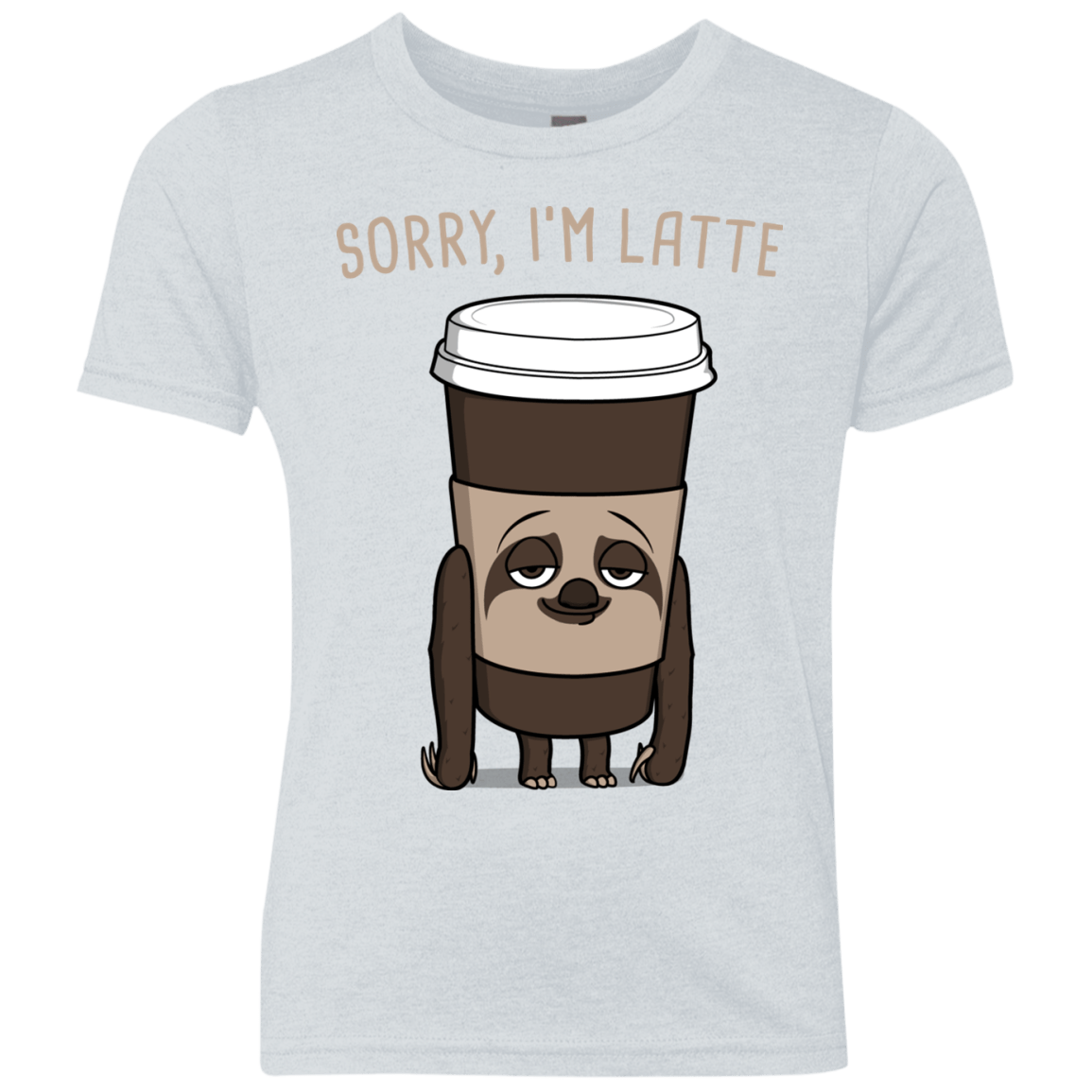 T-Shirts Heather White / YXS I'm Latte Youth Triblend T-Shirt