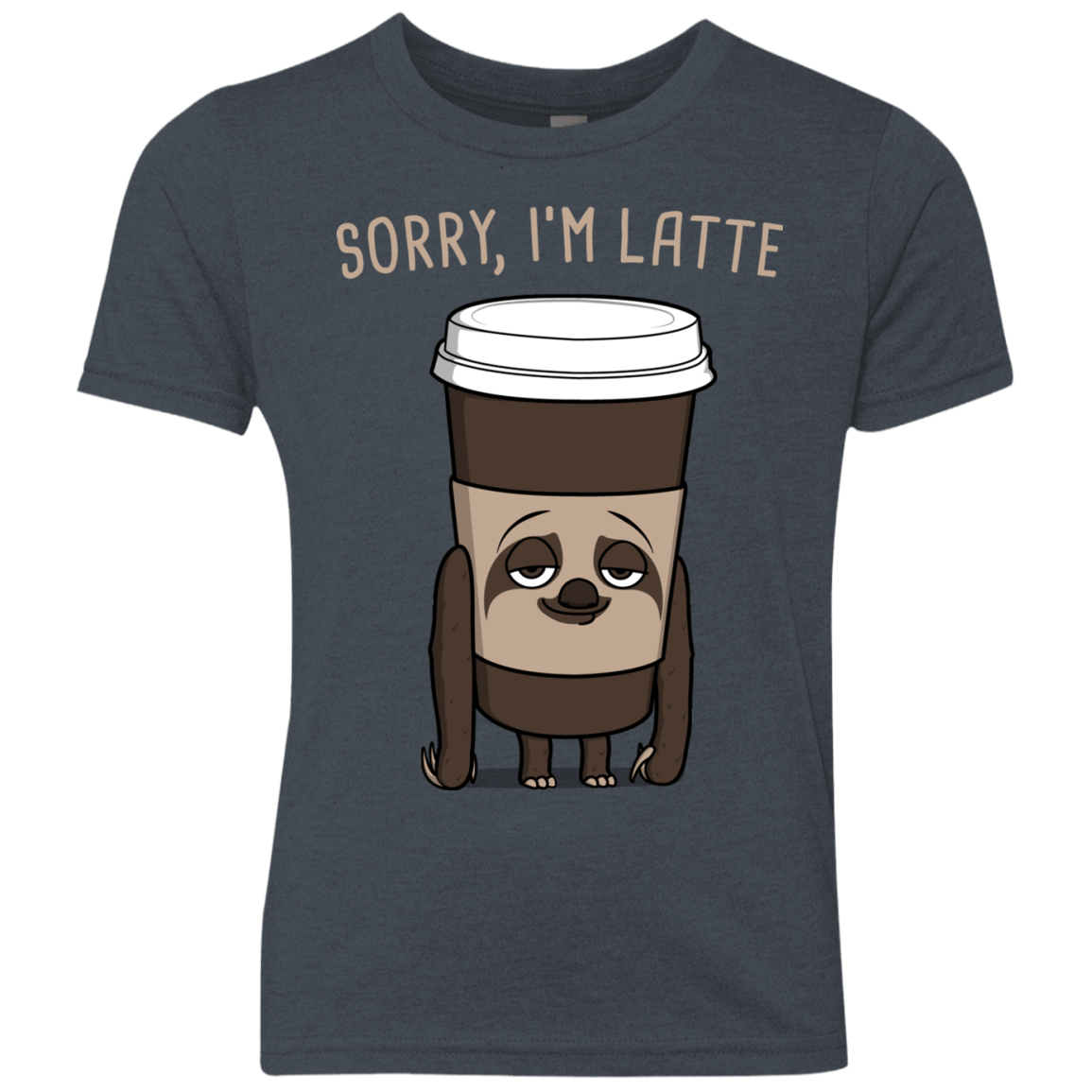 T-Shirts Vintage Navy / YXS I'm Latte Youth Triblend T-Shirt