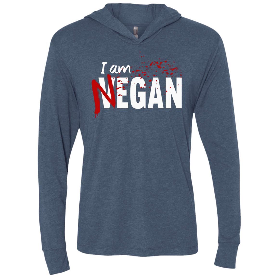 T-Shirts Indigo / X-Small I'm Negan Triblend Long Sleeve Hoodie Tee
