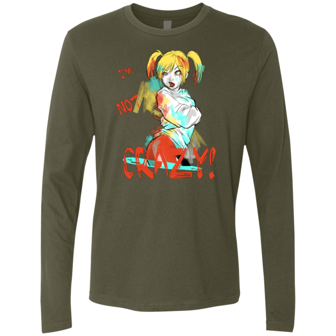 T-Shirts Military Green / Small I'm not crazy! Men's Premium Long Sleeve