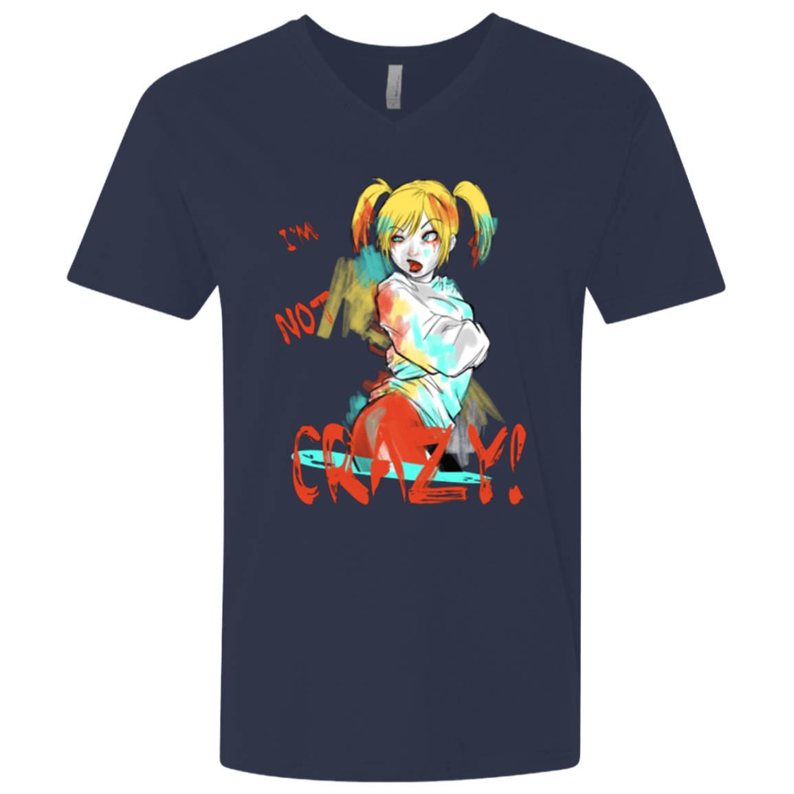 T-Shirts Midnight Navy / X-Small I'm not crazy! Men's Premium V-Neck