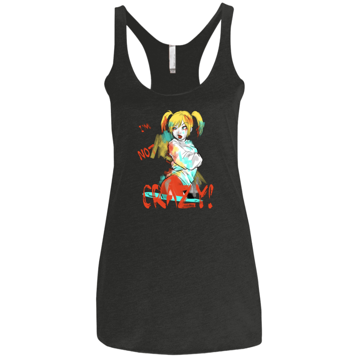 T-Shirts Vintage Black / X-Small I'm not crazy! Women's Triblend Racerback Tank
