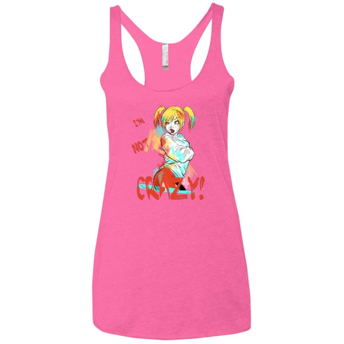 T-Shirts Vintage Pink / X-Small I'm not crazy! Women's Triblend Racerback Tank