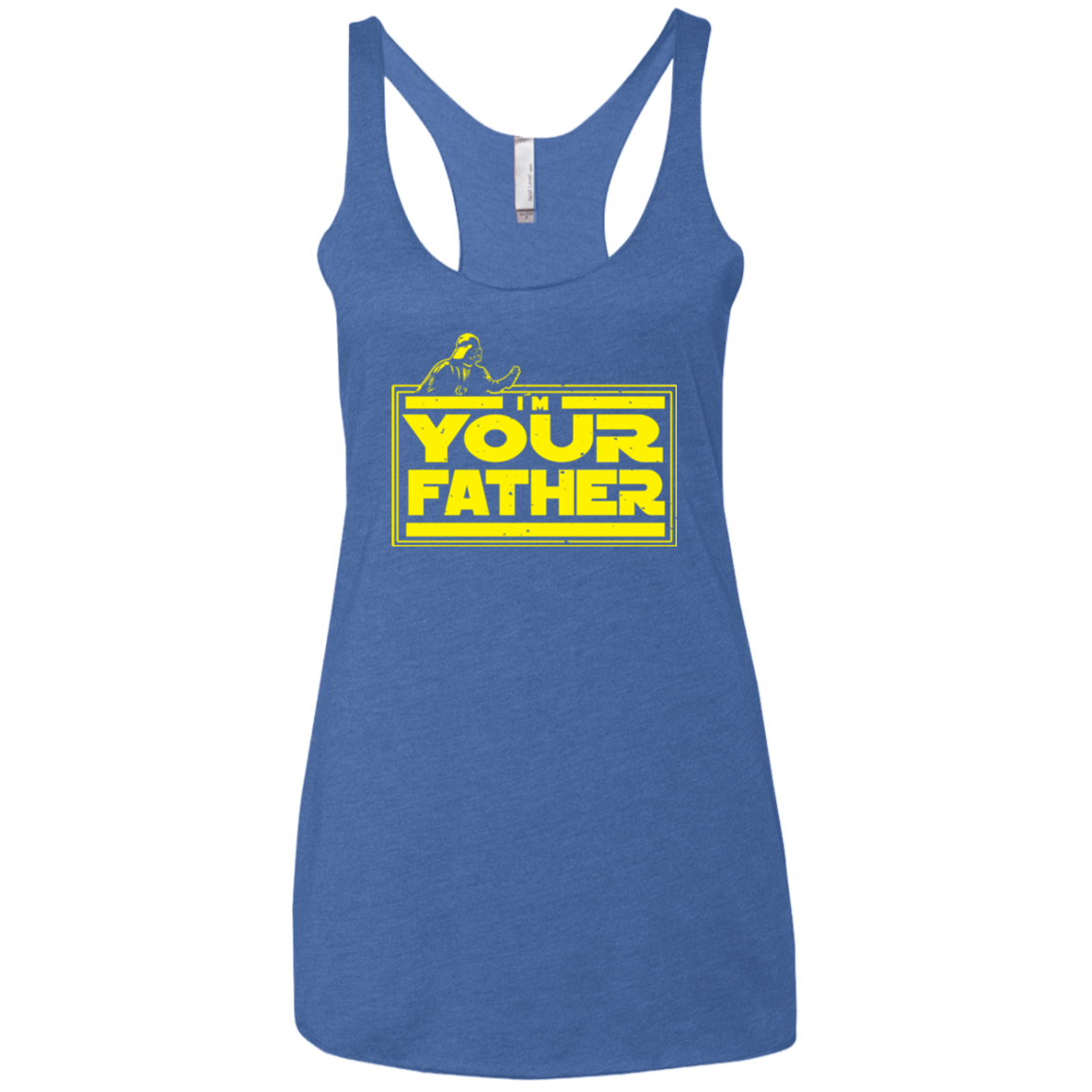 T-Shirts Vintage Royal / X-Small I M Your Father Women's Triblend Racerback Tank