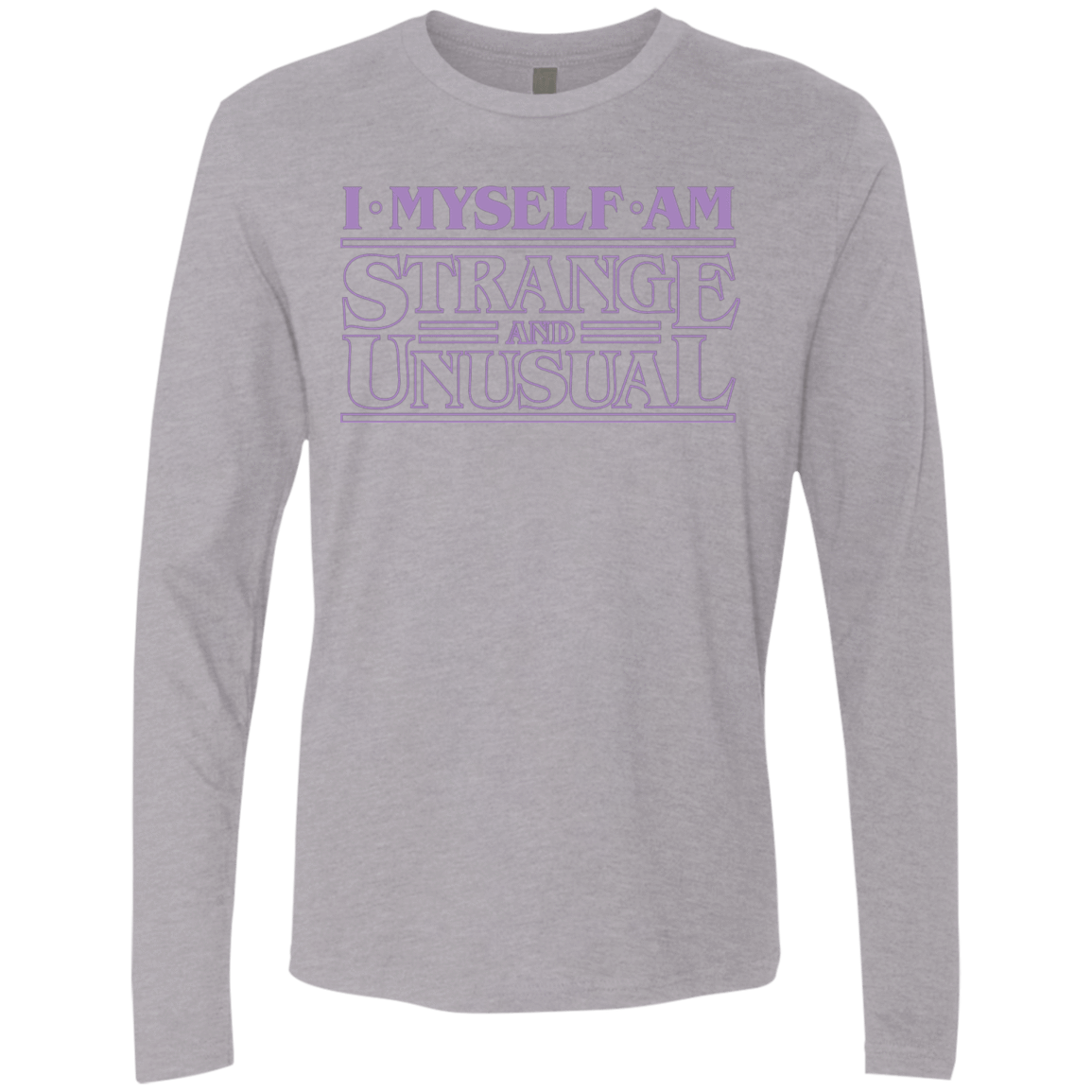 T-Shirts Heather Grey / Small I Myself Am Strange And Unusual Men's Premium Long Sleeve