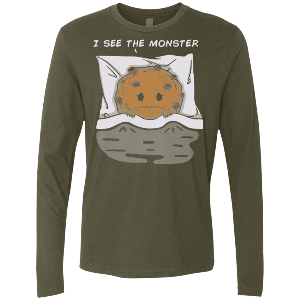 T-Shirts Military Green / Small I see the monster Men's Premium Long Sleeve