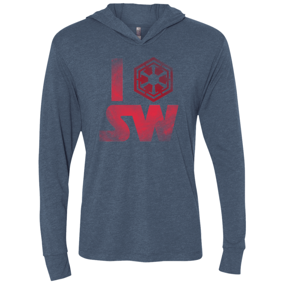 T-Shirts Indigo / X-Small I Sith SW Triblend Long Sleeve Hoodie Tee