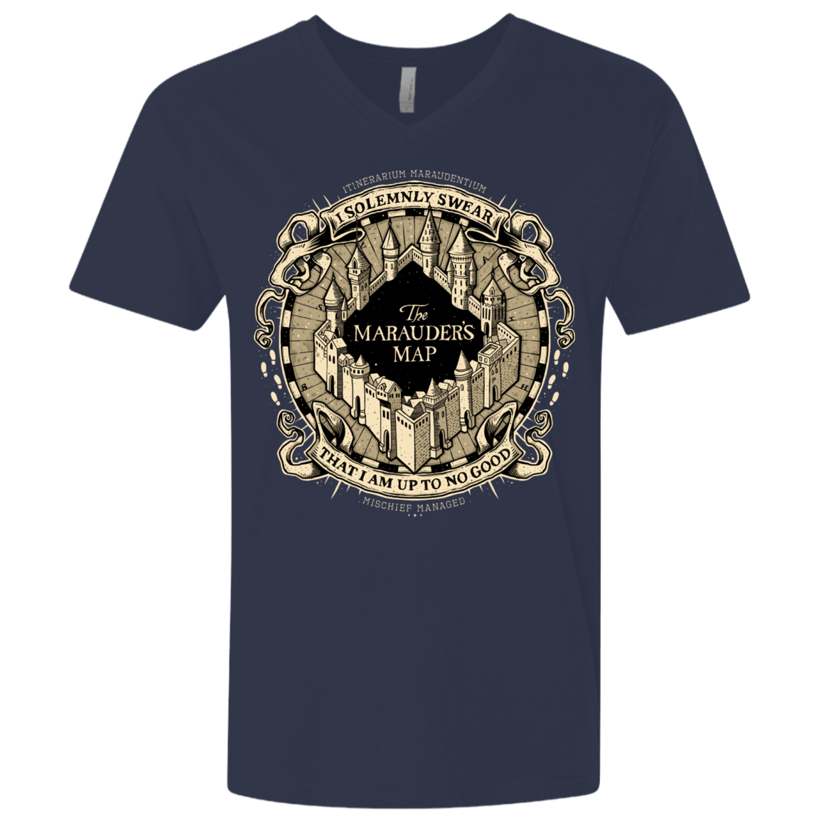 T-Shirts Midnight Navy / X-Small I Solemnly Swear Men's Premium V-Neck