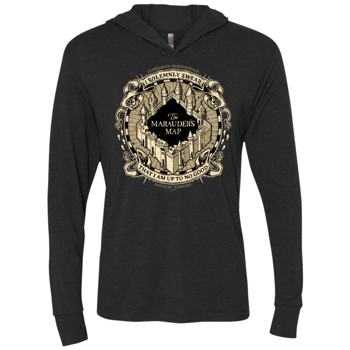 T-Shirts Vintage Black / X-Small I Solemnly Swear Triblend Long Sleeve Hoodie Tee