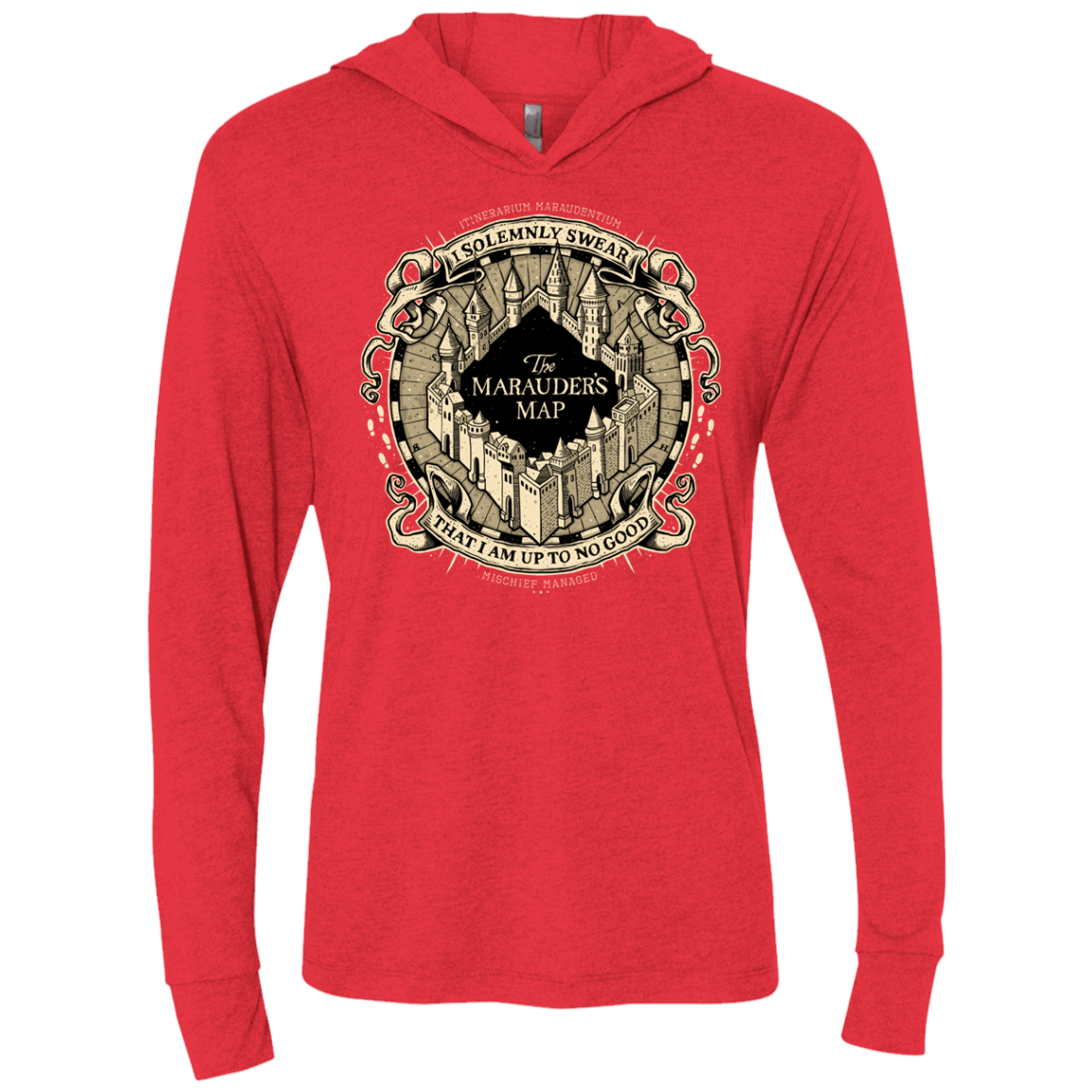 T-Shirts Vintage Red / X-Small I Solemnly Swear Triblend Long Sleeve Hoodie Tee