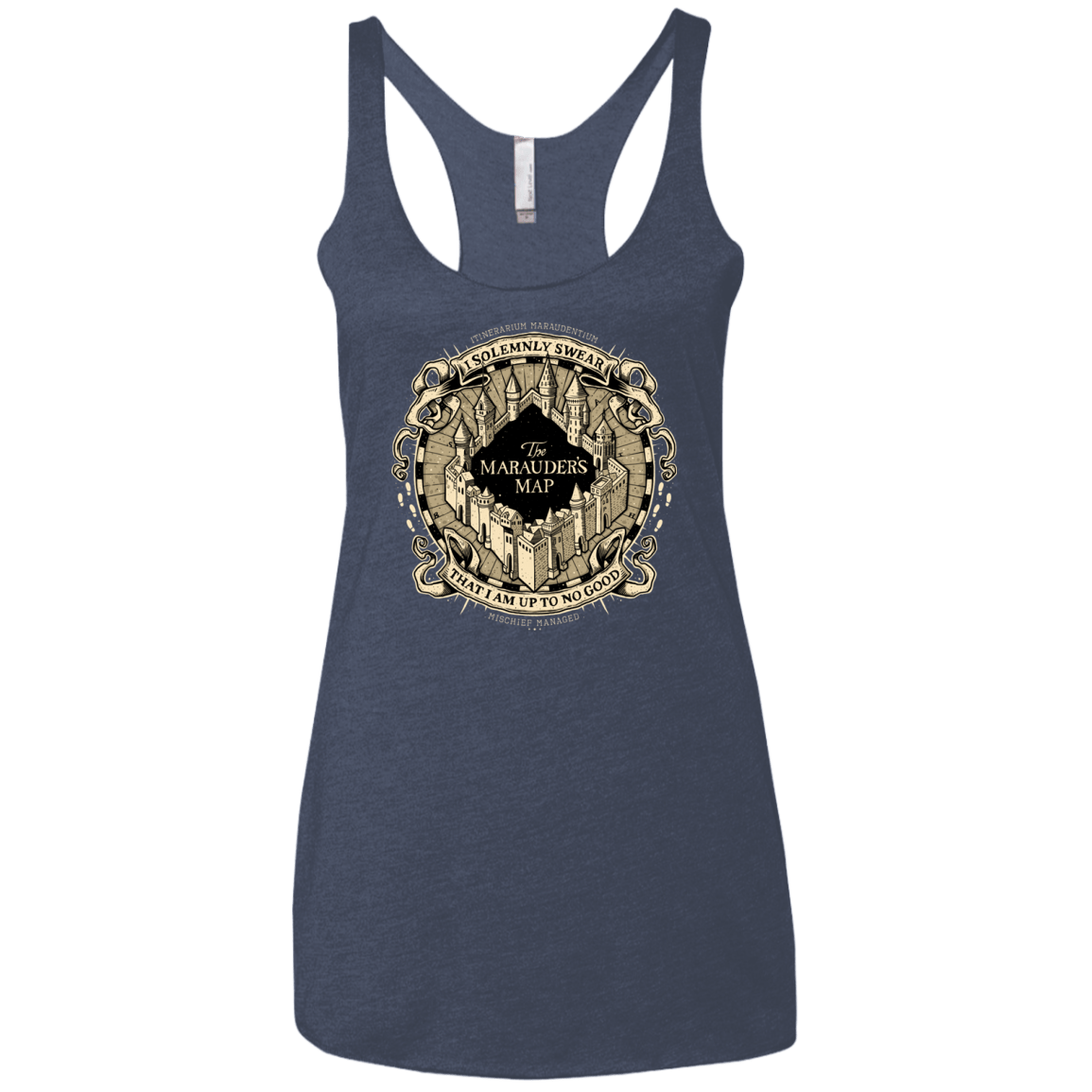 T-Shirts Vintage Navy / X-Small I Solemnly Swear Women's Triblend Racerback Tank