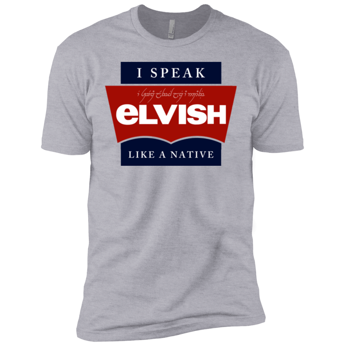 T-Shirts Heather Grey / X-Small I speak elvish Men's Premium T-Shirt