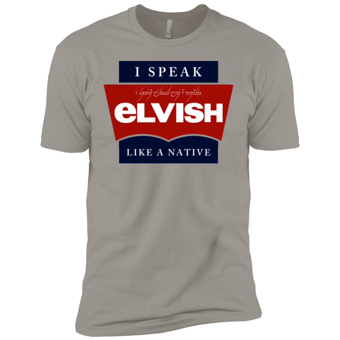 T-Shirts Light Grey / X-Small I speak elvish Men's Premium T-Shirt
