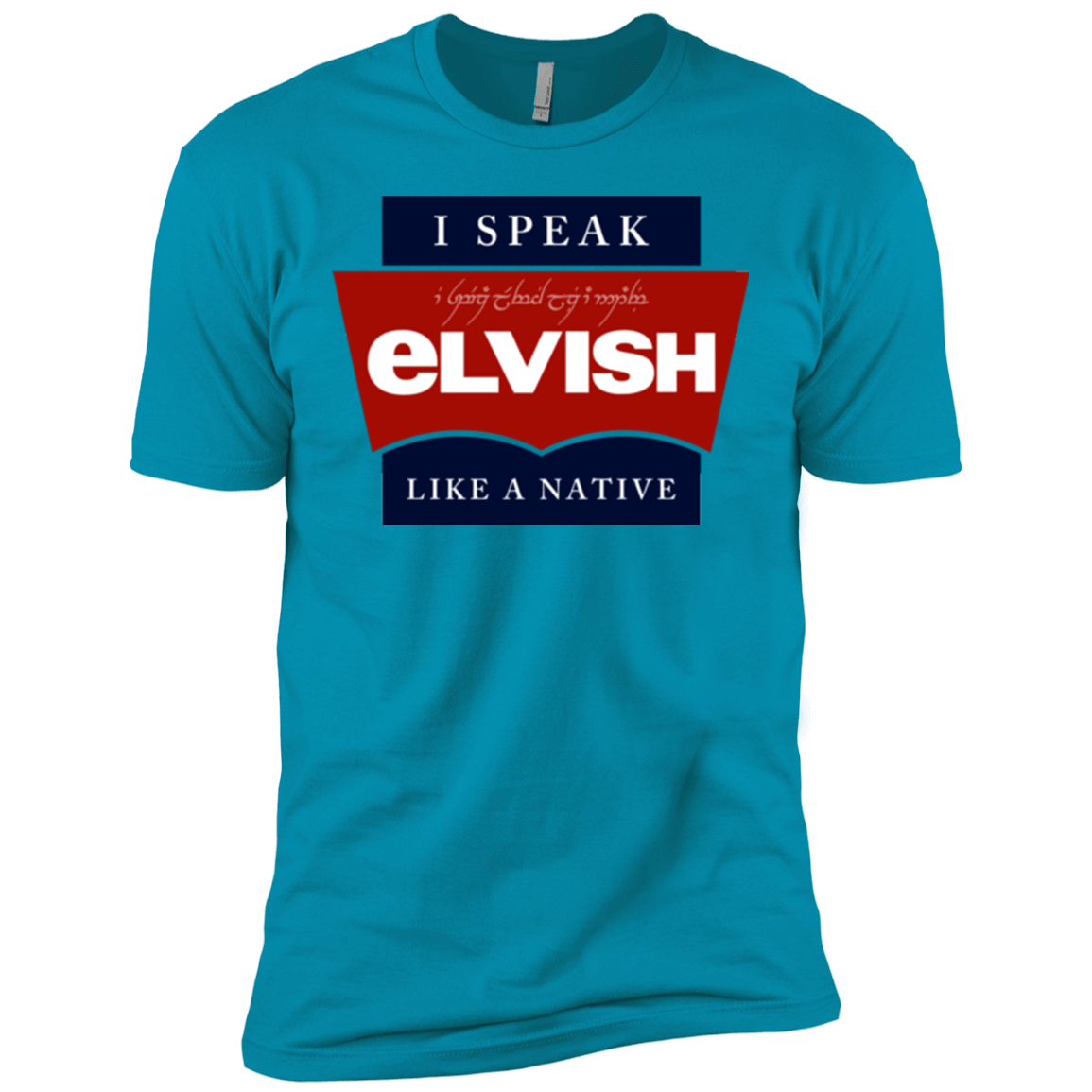 T-Shirts Turquoise / X-Small I speak elvish Men's Premium T-Shirt