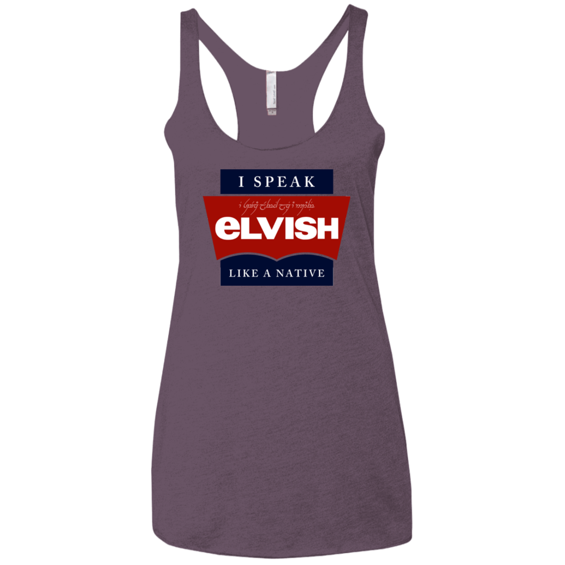 T-Shirts Vintage Purple / X-Small I speak elvish Women's Triblend Racerback Tank