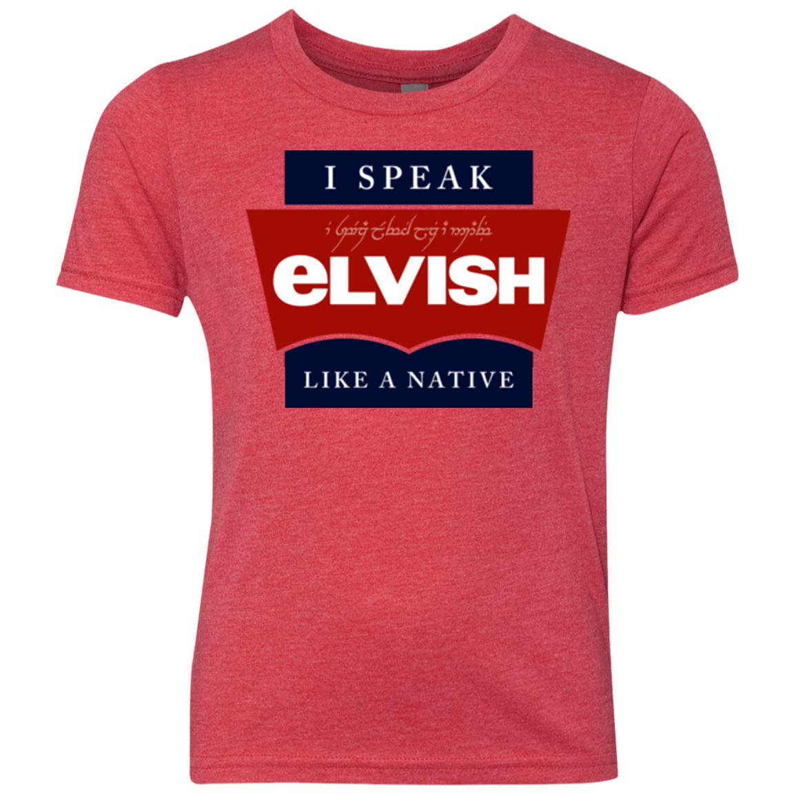 T-Shirts Vintage Red / YXS I speak elvish Youth Triblend T-Shirt