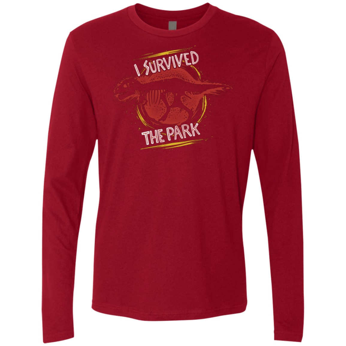 T-Shirts Cardinal / Small I SURVIVED THE PARK Men's Premium Long Sleeve