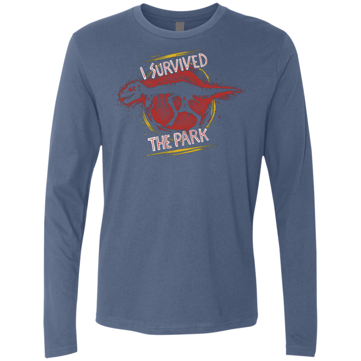 T-Shirts Indigo / Small I SURVIVED THE PARK Men's Premium Long Sleeve